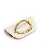 Load image into Gallery viewer, Gold Metal Buckle  Leather Clutch
