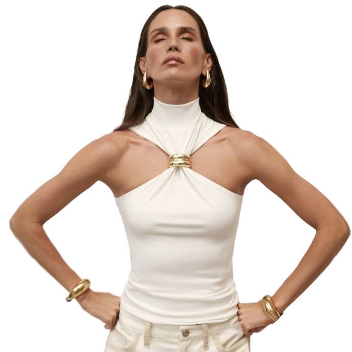 Turtleneck Metal Ring Camisole Top-Modern Baby Las Vegas