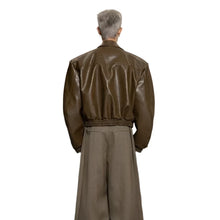 Load image into Gallery viewer, Multi-Pocket Short Leather Jacket
