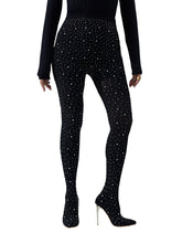 Load image into Gallery viewer, Silver Crystal Speckled Boot Leggings
