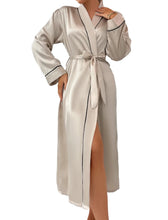 Load image into Gallery viewer, Satin Black Lined Robe
