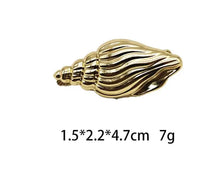 Load image into Gallery viewer, Golden Starfish Shell Hair Clip
