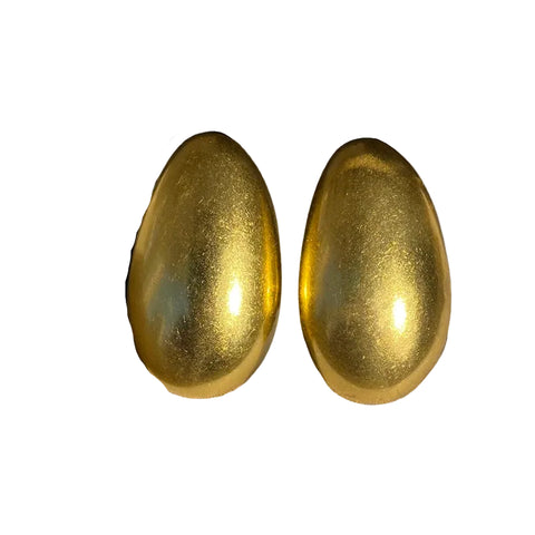Large Vintage Metal Stud Earrings