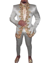 Load image into Gallery viewer, Royal Satin Beaded Suit
