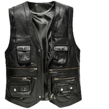 Load image into Gallery viewer, Genuine Leather Pocket Vest
