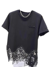 Load image into Gallery viewer, Lace Bottom Patch Top
