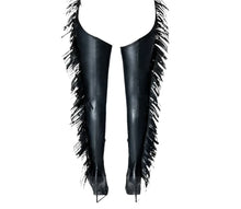 Load image into Gallery viewer, Black Fringe Western Boots
