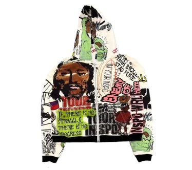 Graffiti Zipper Hoodie