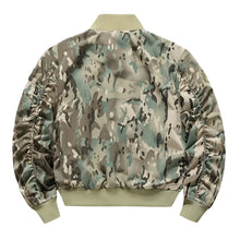 Load image into Gallery viewer, Camo Patch Pocket Bomber Jacket
