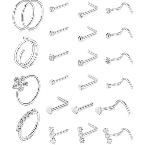 Nose Piercing Jewelry Set