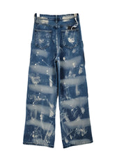 Load image into Gallery viewer, Blue Tie-Dye Denim Jeans
