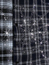 Load image into Gallery viewer, Patch Plaid Crystal Design Shirt
