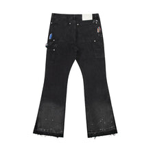 Load image into Gallery viewer, Micro Flared Denim Patch Denim Jeans
