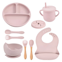 Load image into Gallery viewer, Customized Script Letter Silicone Dinnerware Set
