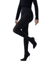 Load image into Gallery viewer, Silver Crystal Speckled Boot Leggings
