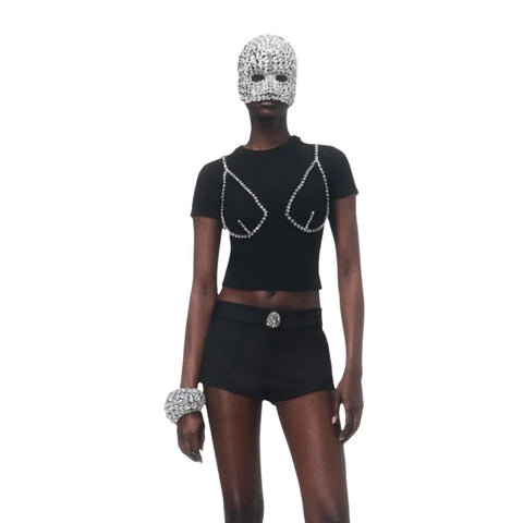 Diamonds Beaded Bralette Top-Modern Baby Las Vegas