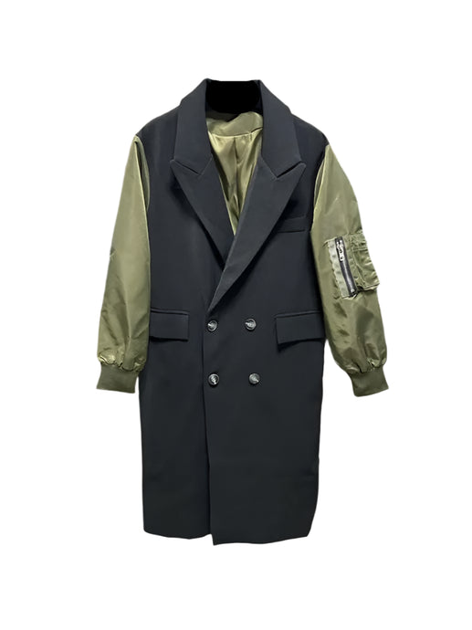 Patch Blazer Trench Coat-Modern Baby Las Vegas
