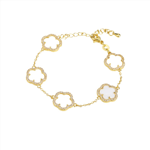 Diamond Floral Gold-Plated Jewelry-Modern Baby Las Vegas