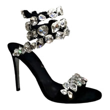 Load image into Gallery viewer, Crystal Snake Ankle Strap Sandals
