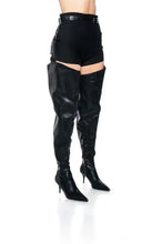 Load image into Gallery viewer, Black Thigh-High Wide Leg Boots
