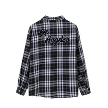 Load image into Gallery viewer, Embroidered LA Plaid Top
