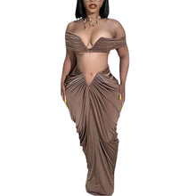 Load image into Gallery viewer, Ruched Maxi Dress Set
