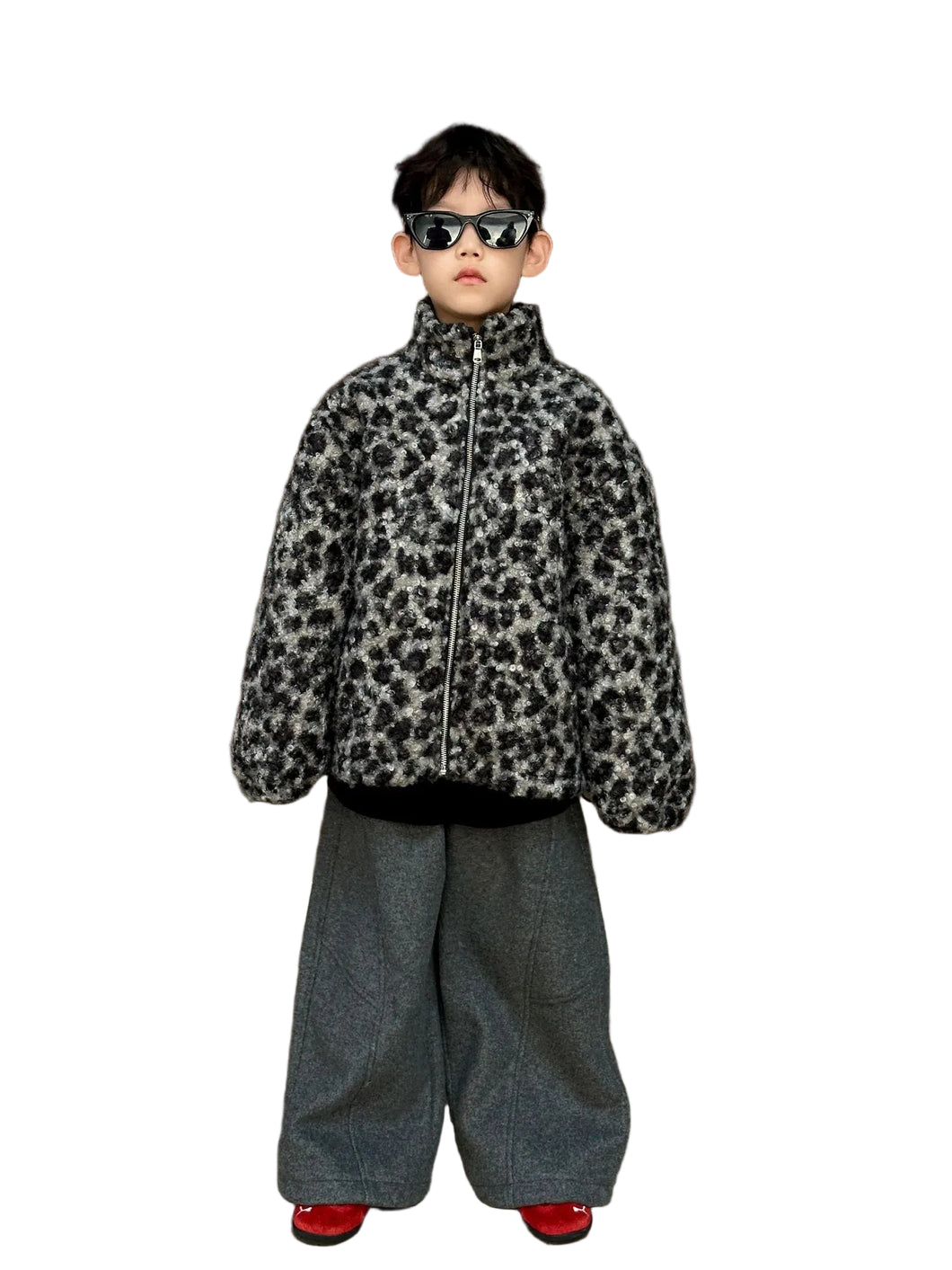 Leopard Wool Coat
