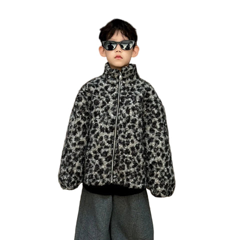 Leopard Wool Coat