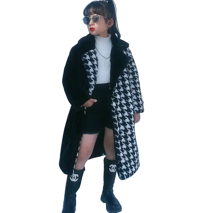 Houndstooth Patch Coat