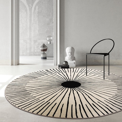 Round Lined Rug