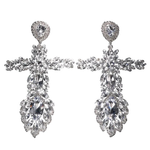 Big Cross Dangle Earrings