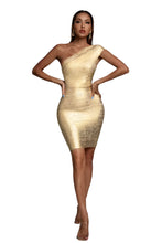 Load image into Gallery viewer, One-Shoulder Bandage Dress
