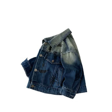 Load image into Gallery viewer, Scribble Ombre Denim Jacket
