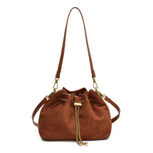 Load image into Gallery viewer, Suede Drawstring Bucket Handbag
