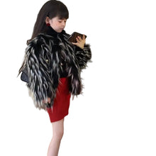 Load image into Gallery viewer, Grey And Black Fur Coat
