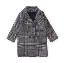 Load image into Gallery viewer, Grey Plaid Coat
