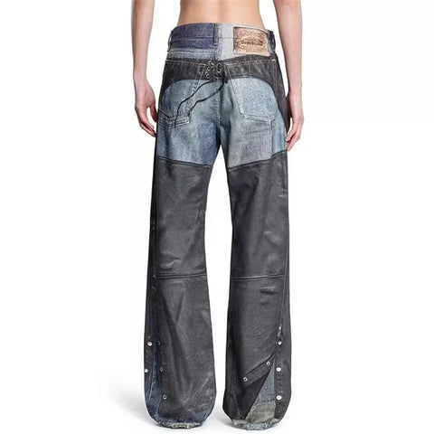 Digital Printed Western Denim Jeans-Modern Baby Las Vegas