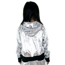 Load image into Gallery viewer, Silver Metallic Bomer Jacket
