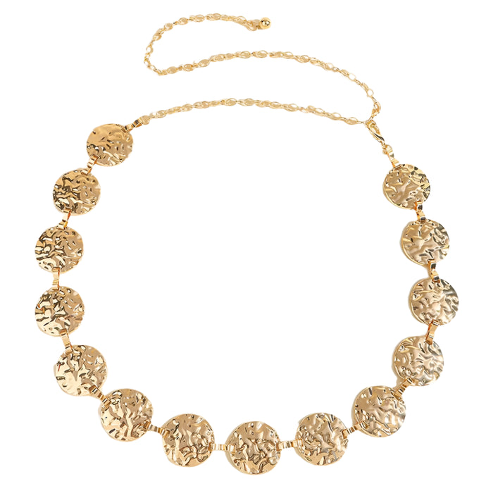 Hammered Circle Chain Belt-Modern Baby Las Vegas