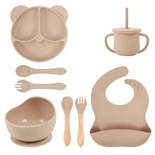 Load image into Gallery viewer, Customized Script Letter Silicone Dinnerware Set
