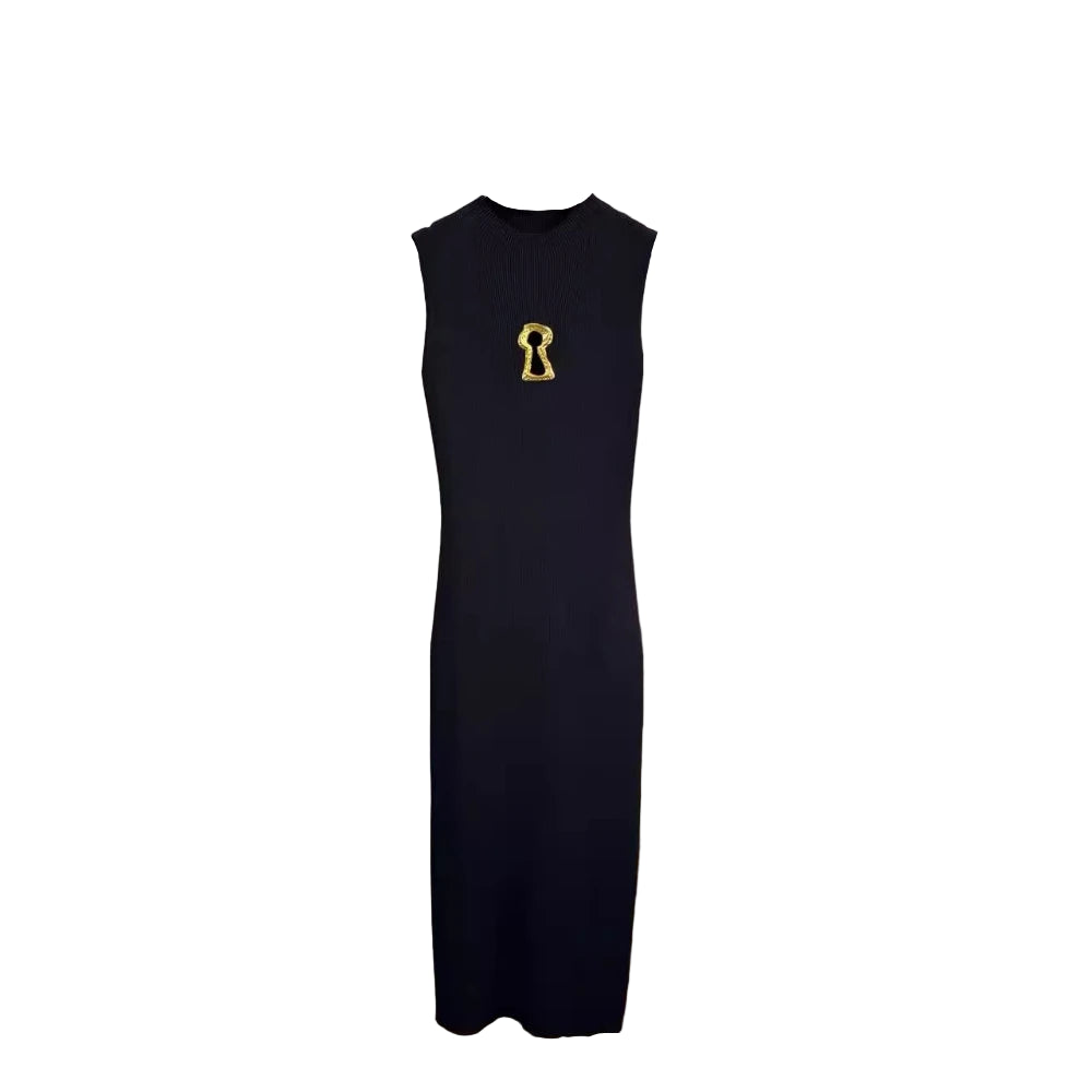 Gold Keyhole Dress
