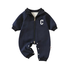 Load image into Gallery viewer, Letter C Fleece Sweatsuit Romper
