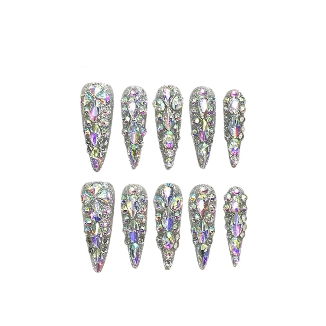 Full Rhinestone Press On Nails