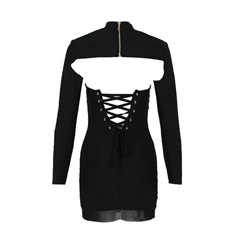 Long Sleeve Crystal Dress Set-Modern Baby Las Vegas