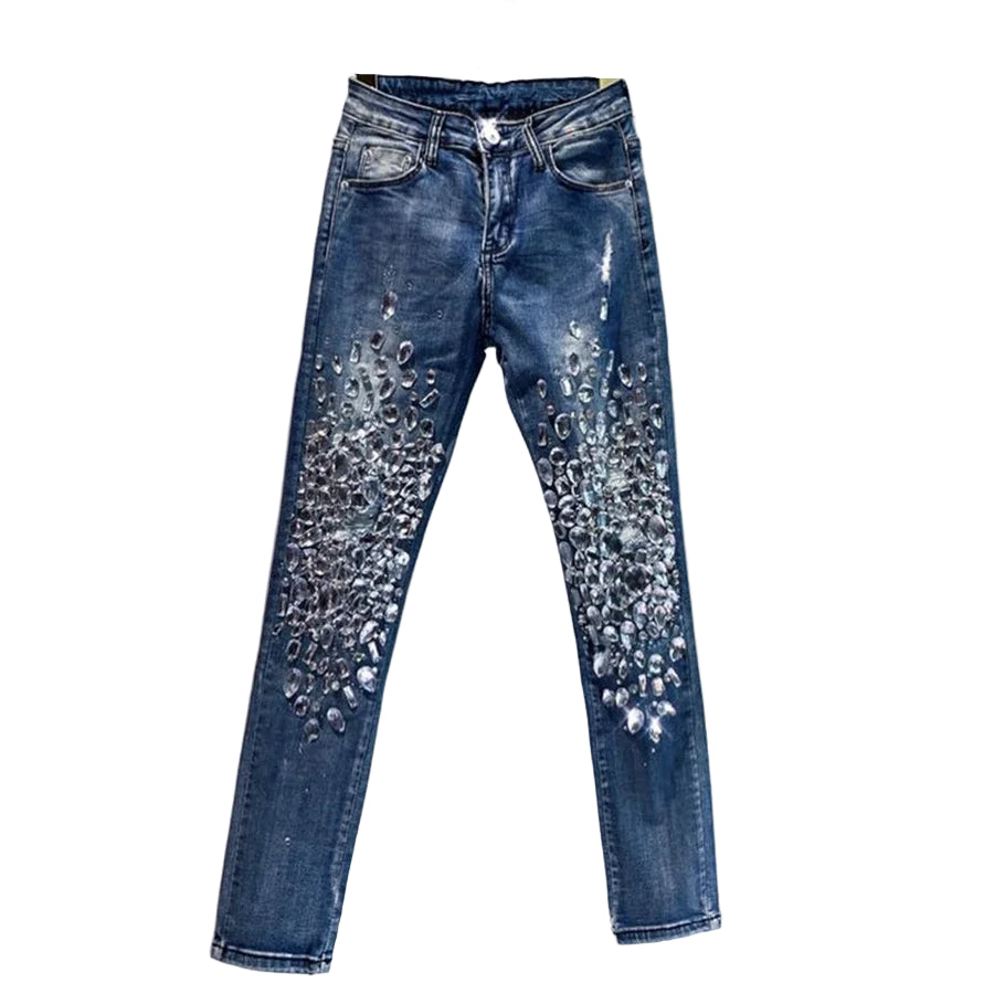Crystal Knee Denim Jeans