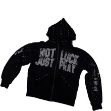 Load image into Gallery viewer, Not Luck Just Pray Crystal Hoodie
