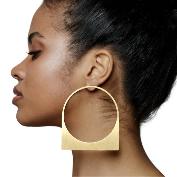Square Hoop Earrings with Custom Name-Modern Baby Las Vegas