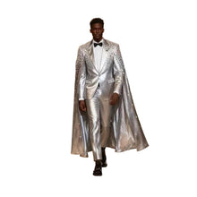 Load image into Gallery viewer, Luxury Ombre Crystal Caped Suit
