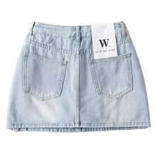Load image into Gallery viewer, Slit Denim Skirt

