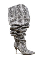 Load image into Gallery viewer, Slouchy Snake Print Boots
